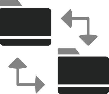 Dosya paylaşım simgesi, vektör illüstrasyonu