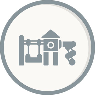 Oyun alanı web simgesi vektör illüstrasyonu