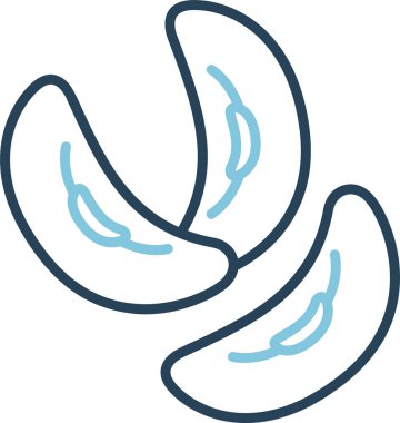 Böbrek fasulyesi simgesi, vektör illüstrasyonu 