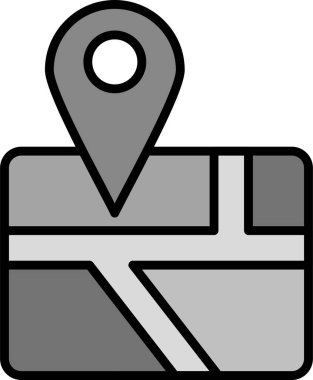 harita pin ikonu vektör illüstrasyonu 