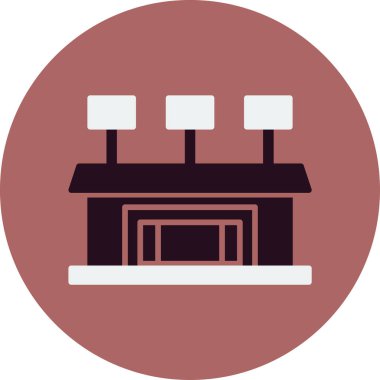 Stadyum. Web simgesi basit illüstrasyon