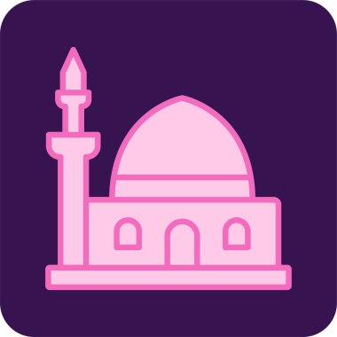 Cami inşaatının temel doğrusal resmi