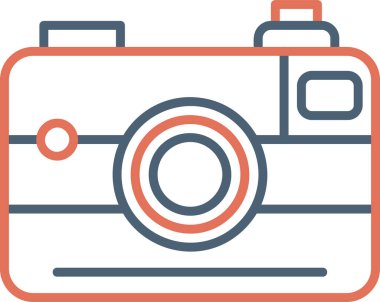 kamera simgesi vektör illüstrasyonu