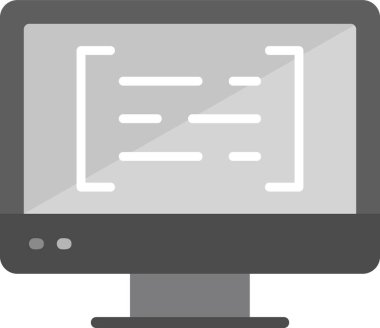 bilgisayar kodlama simgesi, vektör illüstrasyonu