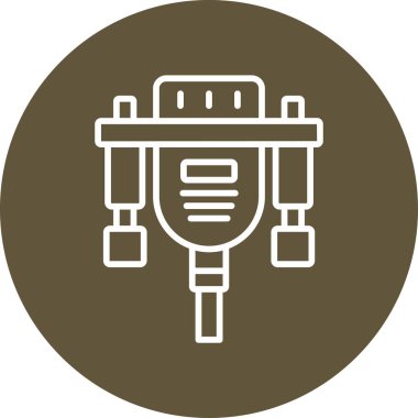 Vga Kablo simgesi. Basit resimleme  