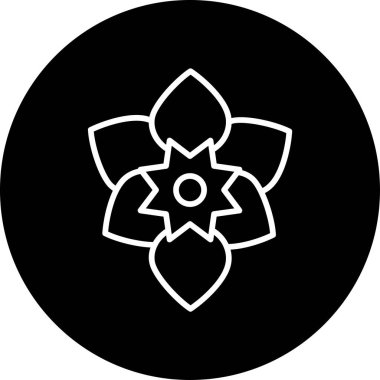 çiçek simgesi vektör illüstrasyonu 