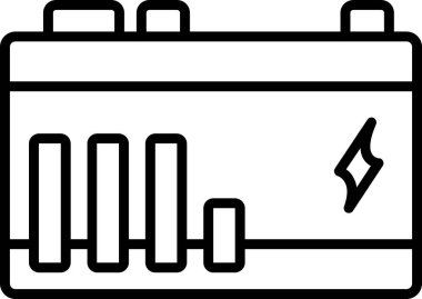 Ağ ortamları için soyut pil simgesi.