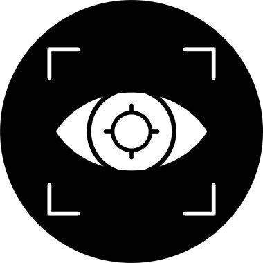 Göz takibi. Web simgesi basit illüstrasyon 
