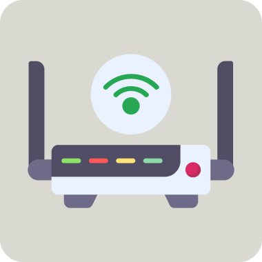 WiFi yönlendirici vektör satırı simgesi