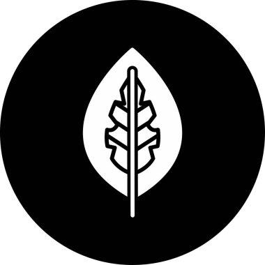 Yaprak. Web simgesi basit illüstrasyon