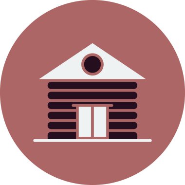 Kabin web simgesi basit tasarım 