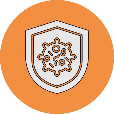 Korunan kalkan ağ simgesi, basit vektör illüstrasyonu