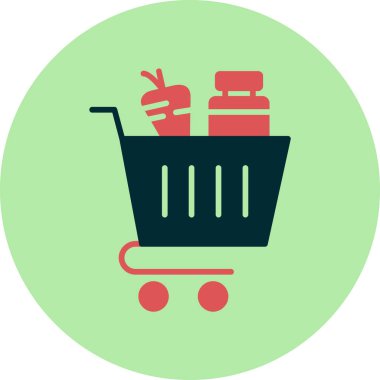 alışveriş sepeti web simgesi, illüstrasyon vektör 