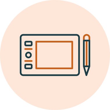 dijital Grafik Tableti, vektör simgesi