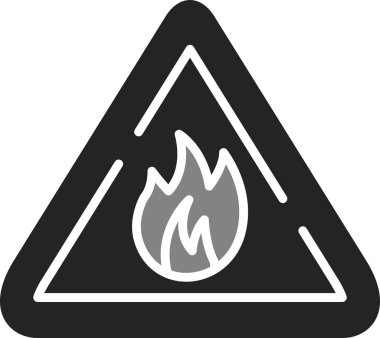 Yangın. Web simgesi basit illüstrasyon 