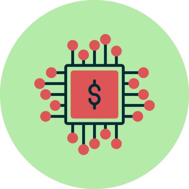 Çip simgesi vektör illüstrasyon tasarımı
