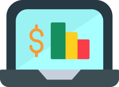 Grafik iş simgesi, vektör illüstrasyonu 