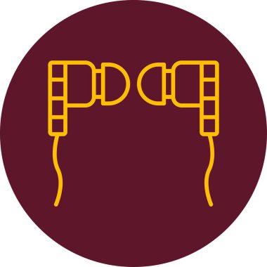 Kulaklıklar web simgesi vektör çizimi