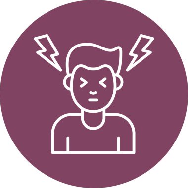 Anksiyete web simgesi vektör illüstrasyonu