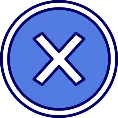 Çizgi biçimi vektöründe çarpma simgesi