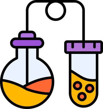 Kolay kimya deneyi, basit vektör tasarımı