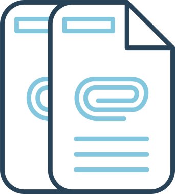 Minimalist bir dizaynda bir belge simgesinin vektör illüstrasyonu.