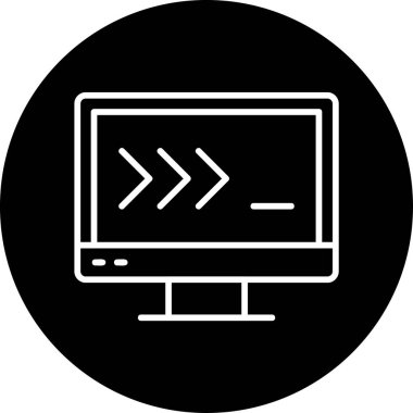 bilgisayar terminali simgesi, vektör illüstrasyonu basit tasarım