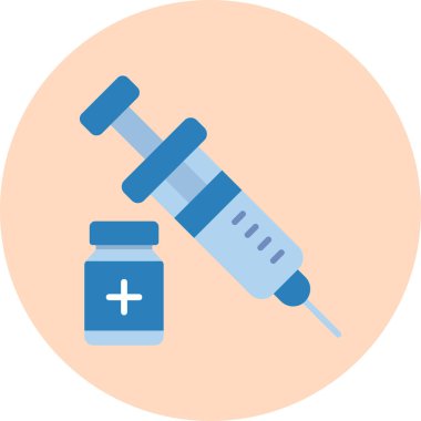 Aşı simgesi tasarımının vektör çizimi