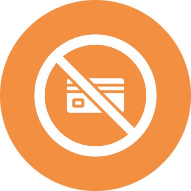 Kredi kartı simgesi vektör çizimi yok