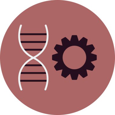 Genetik. Web simgesi basit illüstrasyon