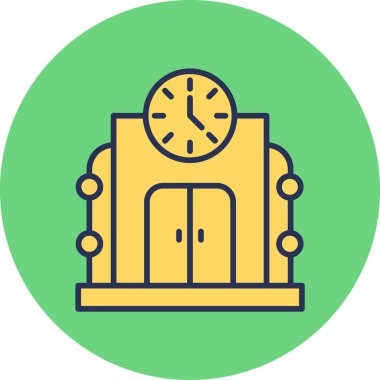 Zaman Makinesi ikon vektör çizimi