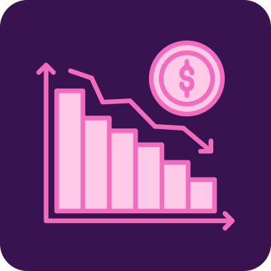 İnternet sitesi uygulamaları için soyut iflas simgesi çizimi.