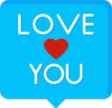 Seni seviyorum ikon vektör çizimi