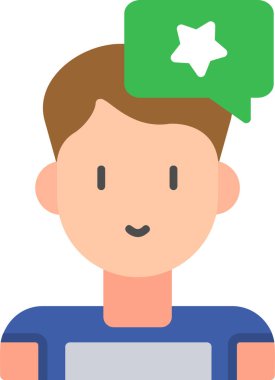 avatar. Web simgesi basit illüstrasyon 