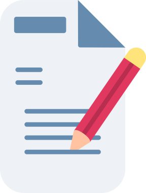 Minimalist bir dizaynda bir belge simgesinin vektör illüstrasyonu.