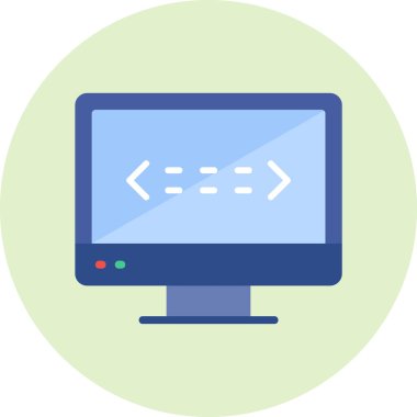 Arka uç. Web simgesi vektör illüstrasyonu