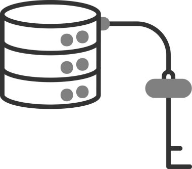 veritabanı simgesi, vektör illüstrasyonu basit tasarım