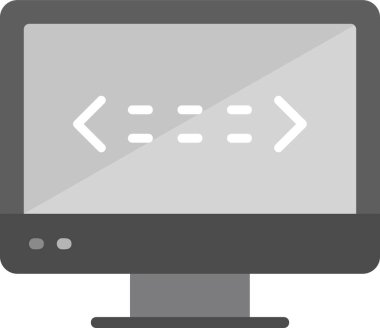 Arka uç. Web simgesi vektör illüstrasyonu