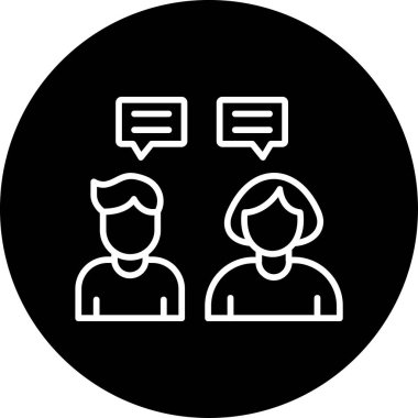 Diyalog baloncukları, iletişim konsepti, vektör illüstrasyonu