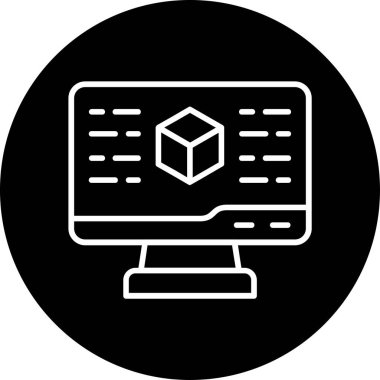 Dijital simge. Web tasarımı için özet çizim vektörü