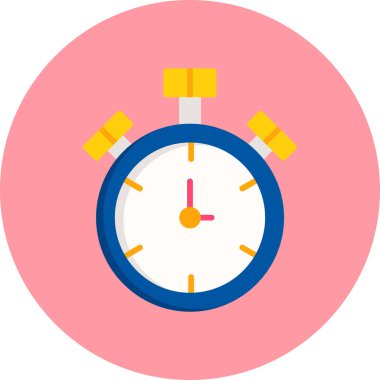 Kronometre simgesi, vektör illüstrasyonu basit tasarım