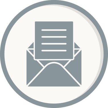 E-posta. Web simgesi basit illüstrasyon 