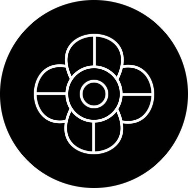 Çiçek. Web simgesi basit illüstrasyon 