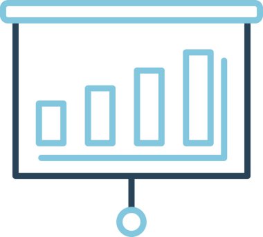 sunum simgesi, vektör illüstrasyonu basit tasarım
