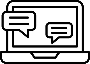 Röportaj web simgesi vektör çizimi