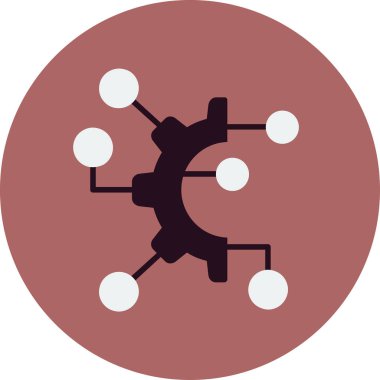 Teknoloji. Web simgesi basit illüstrasyon