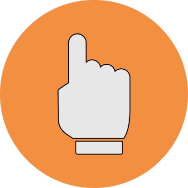 düz parmak ikonu vektör illüstrasyonu