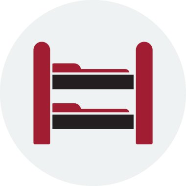 Bunk Bed web simgesi vektör illüstrasyonu