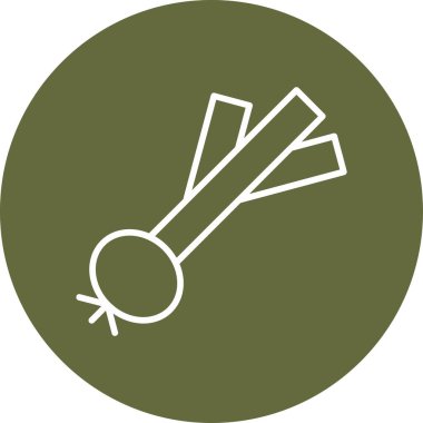 Pırasa web simgesi vektör illüstrasyonu