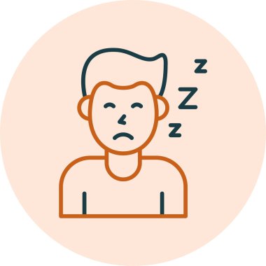 Sıkıldım. Web simgesi basit illüstrasyon